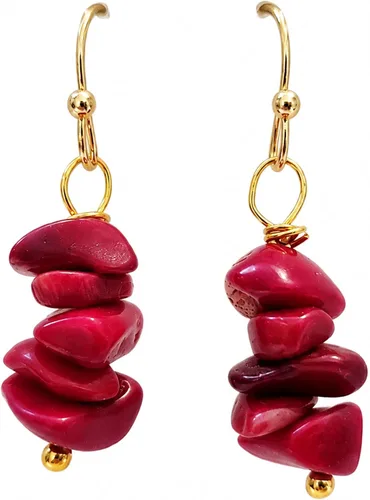 Vista 11 de Natural Gemstone Chip Drop & Dangle Earrings for Women - Small, Lightweight