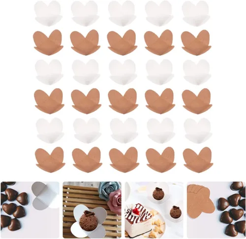 Vista 7 de Cabilock 200 piezas de compartimentos de chocolate, forros de trufa de chocolate de caramelo, forros de papel de chocolate, tazas de trufa, mini