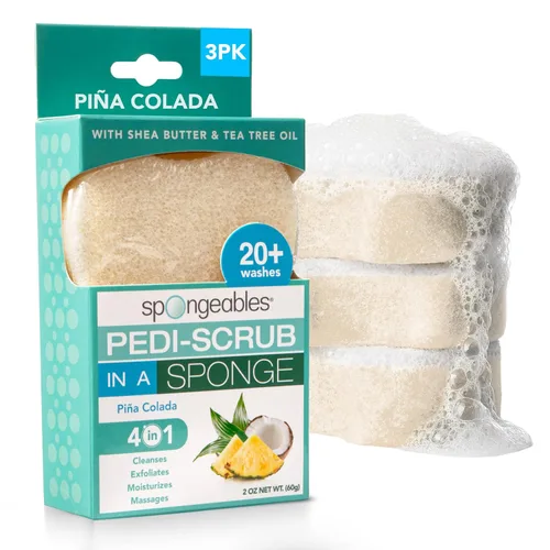 Vista 19 de Spongeables Pedi Scrub Foot Exfoliating 20+ Wash Sponge