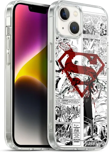Vista 90 de Head Case Designs Funda de gel con licencia oficial de Superman DC Comics Collage Comicbook Art [protección de grado militar] compatible con Apple