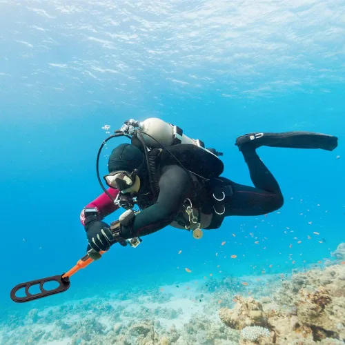 Vista 8 de Detector de metales impermeable Buceo Versión plegable Pulso Coil Pulse Scan Detección (negro)