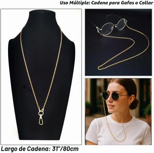 Vista 6 de Cordones para tarjetas de identificación, collar y cadena para llaves Soporte para tarjetas de identificación de acero inoxidable dorado