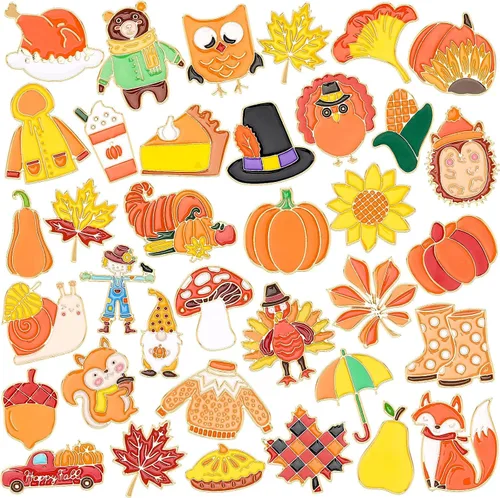 Vista 15 de 36 PCS Pines de Esmalte del Oeste Insignias de Solapa del Oeste a Granel Tema Marrón Pines de Broche del Oeste para Ropa Bolsas Mochila Sombrero