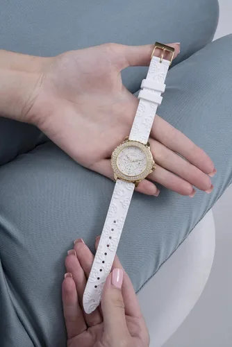 Vista 8 de GUESS US Womens White Silicone Multifunction Watch one