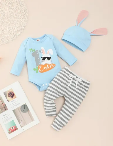 Vista 2 de Gavol My First Easter - Conjunto de ropa de 3 piezas para bebé de 0 a 12 meses