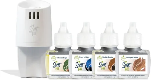 Vista 20 de Scent Fill Ambientador enchufable de sidra de manzana, repuestos de aceite perfumado, 2 recambios + difusor