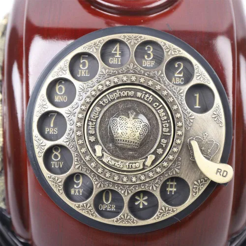 Vista 7 de Teléfono antiguo retro Vintage Rotary Dial europeo antiguo teléfono fijo estilo francés escritorio teléfono con cable Teléfono Teléfono Casa oficina