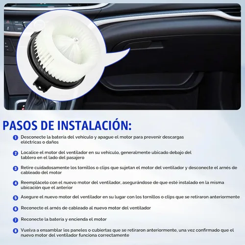 Vista 7 de Motor de soplador de CA 700230 para Toyota Corolla (con CA manual) RAV4 2009-2016