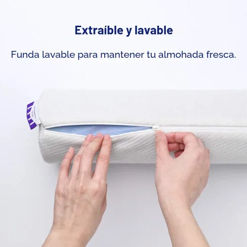 Vista 6 de C CUSHION LAB Almohada Cilíndrica para Alivio del Cuello - Espuma Viscoelástica Extra Densa Cilindro Redondo Refuerzo para Soporte Cervical
