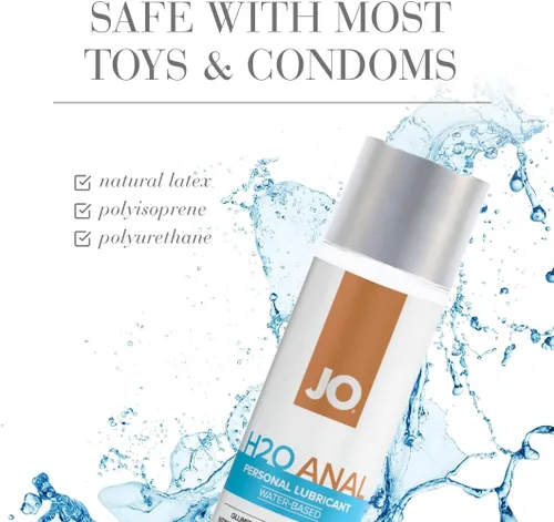 Vista 5 de JO Lubricante anal a base de agua - Lubricante personal para juego anal - Larga duración, deslizamiento suave - 4 onzas líquidas