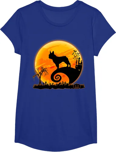 Vista 71 de Camiseta divertida de disfraz de Halloween para perro y luna de Bulldog francés, Negro, S