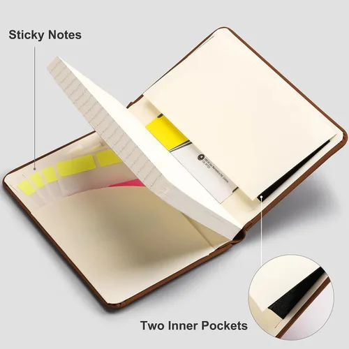 Vista 7 de RETTACY Cuaderno de bolsillo, paquete de 2, 160 páginas rayadas numeradas por paquete, tamaño pequeño A6 (3.5 x 5.5 pulgadas), para trabajo, diario