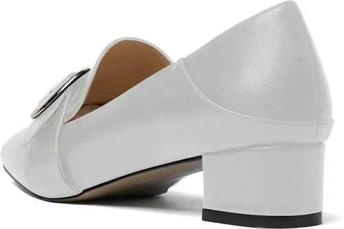 Vista 6 de MODENCOCO Zapatos de tacón bajo con hebilla de punta cuadrada para mujer de 1.5 pulgadas