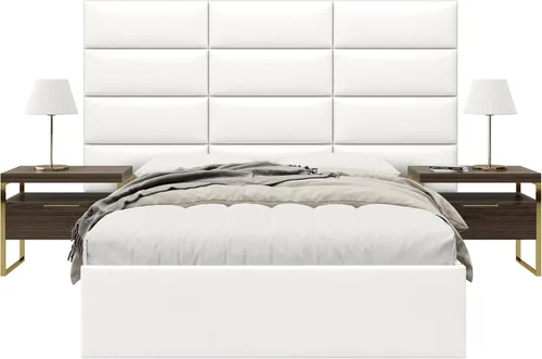 Vista 109 de Vänt - Paneles tapizados de cabecera para montar en la pared, diseño Elizabeth, 120 x 46 pulgadas, configuración de 16 paneles individuales