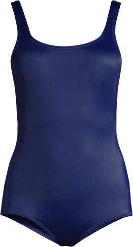 Vista 4 de Lands' End Women's Chlorine Resistant Scoop Neck Soft Cup Tugless Sporty One Piece Swimsuit