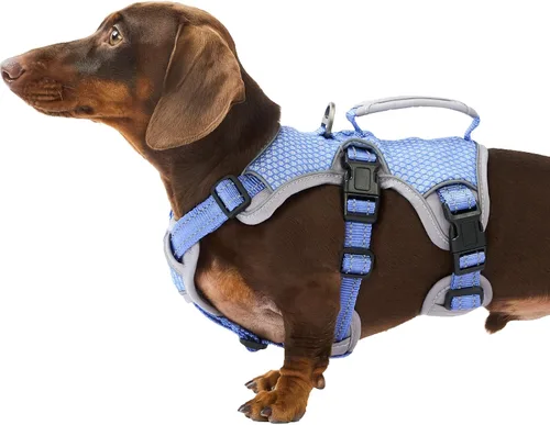 Vista 20 de Huntboo - Arnés para perro a prueba de escape, arnés reflectante con asa, duradero, chaleco ajustable para perros pequeños, medianos y grandes