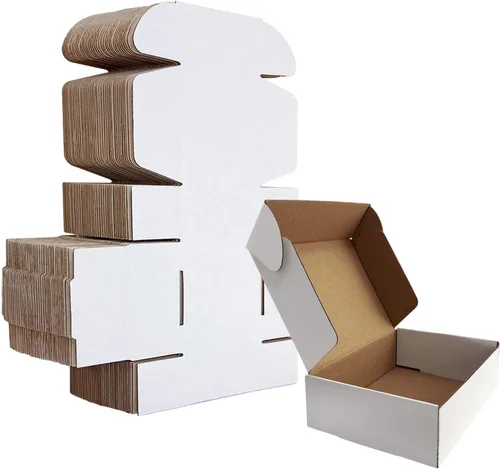Vista 37 de HORLIMER Paquete de 40 cajas de envío de 5 x 5 x 5, caja de cartón corrugado blanco para correo, embalaje, pequeñas empresas