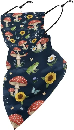 Vista 7 de Bufanda de protección solar UV, bufanda triangular reutilizable con lazo para las orejas