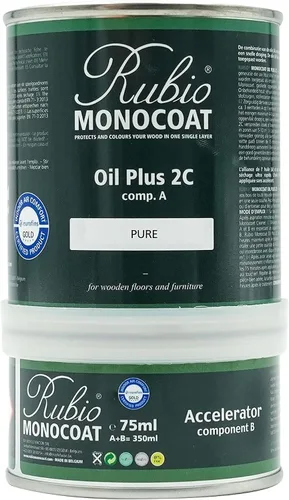 Vista 92 de Rubio Monocoat Tinte y acabado para madera de 650 pies cuadrados - Niebla 5% Oil Plus 2C Aceite de linaza ecológico de secado rápido