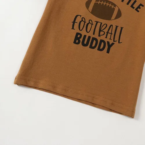 Vista 6 de Omkzanbi Conjunto de fútbol para niños pequeños y bebés, camiseta neutra para el día del partido, pantalones cortos de fútbol, conjunto de temporada