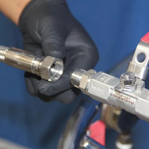 Vista 3 de HFS (R) Manguera trenzada de acero inoxidable JIC hembra de 1/2 pulgada de longitud, con forro de PTFE, 1500 PSI (12 pulgadas)