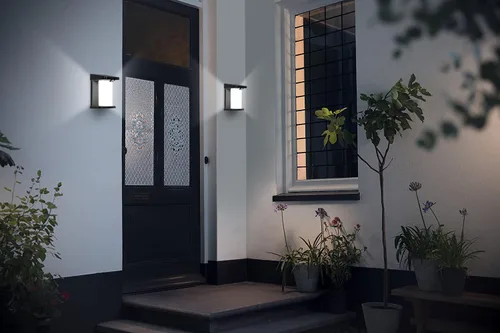 Vista 2 de Luces solares de movimiento para exteriores, 2 modos de iluminación, IP54 impermeable, encendido/apagado automático, inalámbrico, adecuado
