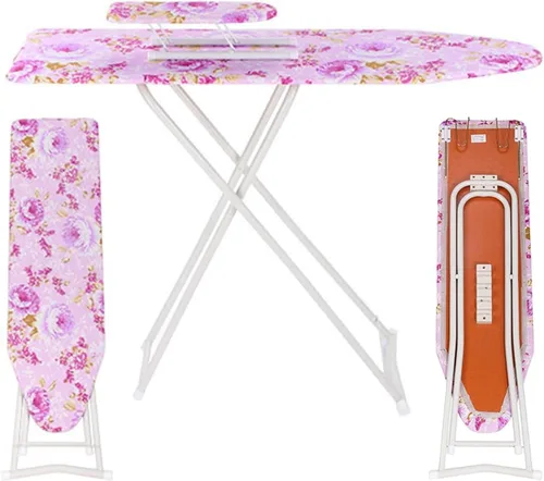 Vista 12 de Tabla de planchar, tabla de planchar de tamaño matrimonial con soporte para planchar, tabla de planchar ligera con altura ajustable, cubierta extra