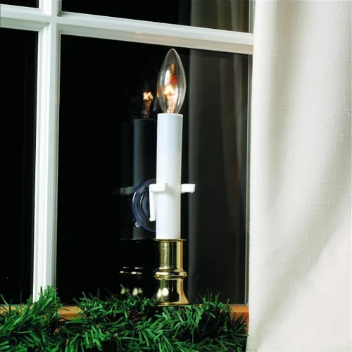 Vista 3 de Soportes para velas eléctricas Holiday Joy, Plástico, Transparente, paquete de 8