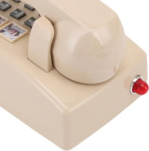 Vista 7 de SUNGOOYUE Retro Wall Phone, Illustrated Speed Dial Function, Home Desk Landline Phone, 3 Level Volume Control, Easy to Use ABS