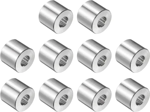 Vista 106 de uxcell 10 piezas de espaciador de acero inoxidable de 3/8" de diámetro interno x 3/4" de diámetro exterior x 1" de longitud, espaciador de rosca