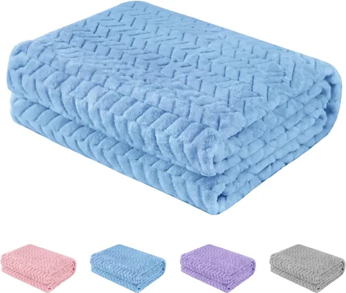 Vista 10 de Manta de franela para bebé, cobijas acogedoras para recién nacidos y niños pequeños, supersuave y cálida manta de bebé para cochecito de cuna