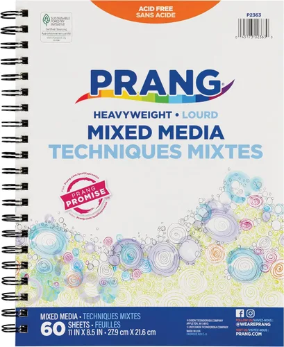 Vista 6 de Prang (Formerly Art Street) Diario de medios mixtos, pesado, 8.5 x 11 pulgadas, 60 hojas