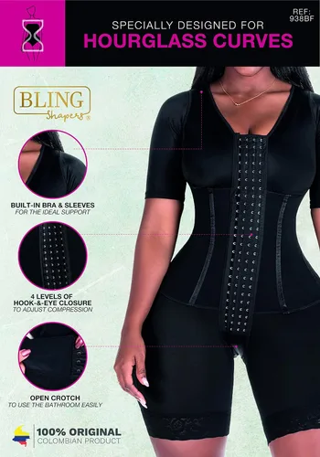 Vista 5 de BLING SHAPERS 938 Fajas Colombianas Postoperatorias BBL - Fajas moldeadoras de media pierna para mujer