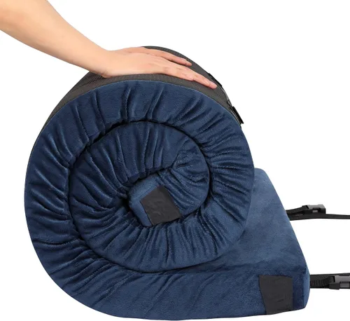 Vista 7 de Betterhood Colchón de espuma viscoelástica para campamento, colchoneta para dormir con funda impermeable y bolsa de transporte, colchón de cuna