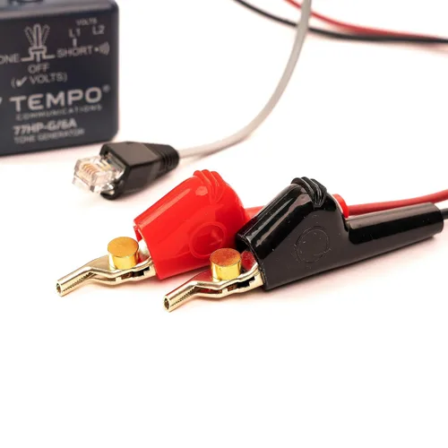 Vista 7 de TEMPO Generador de tonos 77HP-G/6A con clips ABN Seguimiento de cables, pruebas de continuidad, pruebas de polaridad RJ11, RJ45 Par trenzado