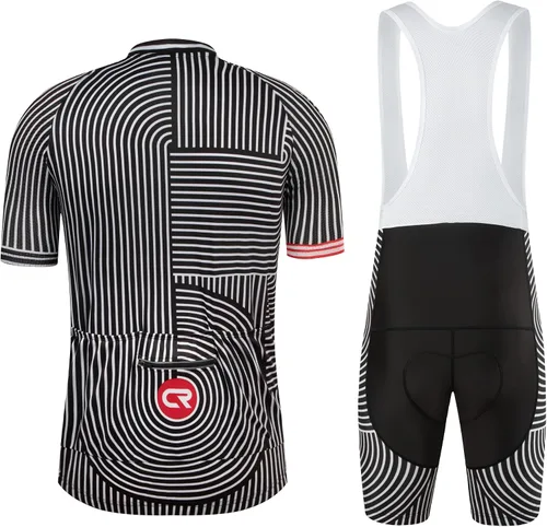 Vista 60 de Coconut Ropamo CR - Conjunto de camiseta de ciclismo para hombre, con cremallera y bolsillo con pantalones cortos con acolchado 4D