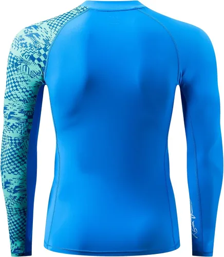 Vista 4 de HUGE SPORTS Camiseta de protección contra erupciones de manga larga para hombre UPF 50+ con protección UV, de secado rápido, con costuras