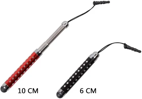 Vista 5 de IC ICLOVER 10 lápices capacitivos retráctiles brillantes para iPhone 14/13/12/11/PRO/Max/X/XS MAX, iPad, iPod, Samsung, teléfono Android, Kindle
