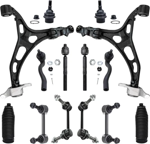 Vista 28 de Detroit Axle - Kit de suspensión frontal de 15 piezas para Jeep Grand Cherokee 99-04 1999 2000 2001 2002 2003 2004, brazos de control superior e