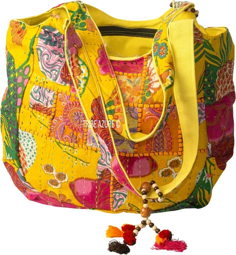 Vista 5 de Bolso de hombro grande colorido rojo para mujer, bolso de hombro para mercado, escuela, portátil, diario, casual, cómodo, bohemio