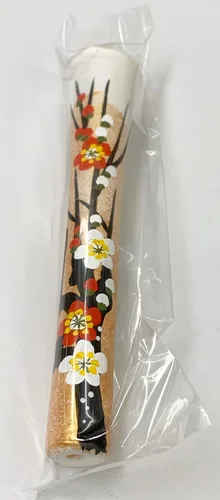 Vista 2 de Velas japonesas No. 6 Ciruela dibujada. Fabricado en Japón.Fabricante Awaji Baikundou, Blanco