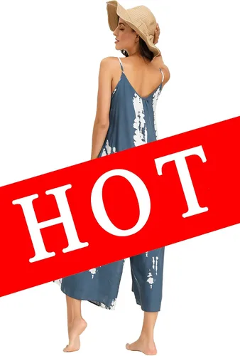 Vista 7 de BUENOS NINOS - Vestido largo de estilo bohemio, estampado floral y cuello en V, para mujer, vestido de estilo étnico con tirantes delgados