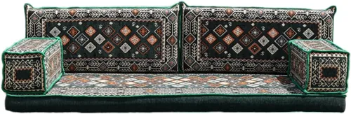 Vista 8 de arabicsofa Asiento de sofá tradicional de Oriente Medio, cojín modular hecho a mano con almohadas de respaldo