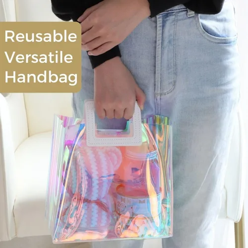 Vista 6 de VUOJUR Bolsas de regalo para novia y dama de honor 6 S y 1 M vistosas y reutilizables