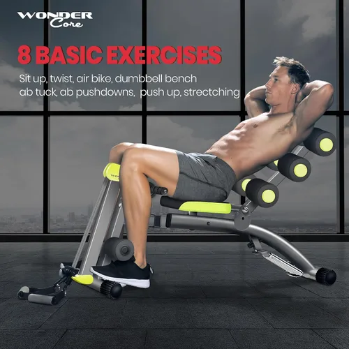 Vista 2 de WONDER CORE 2 Total Gym Machine, Ab Workout Equipment, Adjustable Ab Machine for Stomach Workout, Sit Up Exercise Equipment for Home Workouts