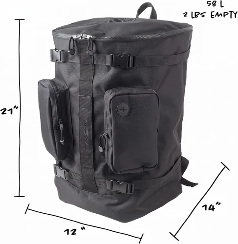 Vista 2 de AKONA Globetrotter Mochila de buceo – Bolsa de viaje de buceo todo en uno de 58L para equipo de buceo y buceo, se adapta a regulador, BCD, máscara