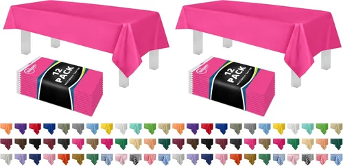 Vista 74 de Mantel de plástico de alta calidad - 54 in. x 108 pulgadas. Grandipity - Mantel rectangular (6 y 12 unidades), Agua (Aqua) Aqua Plastic table