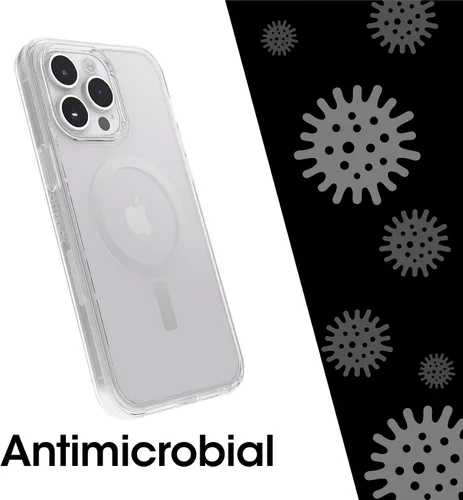 Vista 6 de OtterBox Funda para iPhone 14 Pro Max (SOLAMENTE) Serie Symmetry+ - Transparente, Ultra-Elegante, Se Ajusta a MagSafe, Bordes Elevados Protegen