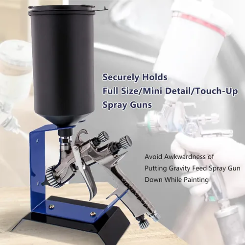 Vista 3 de Soporte para pistola de pintura, soporte para pistola de pulverización HVLP, soporte de sobremesa y pared Compatible with fuji sprayer