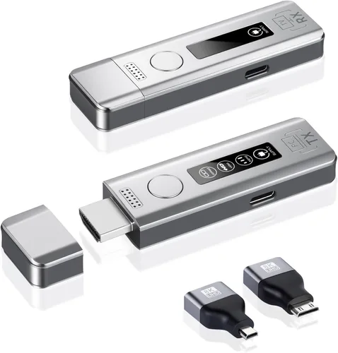 Vista 8 de Transmisor y receptor HDMI inalámbrico: 4K decodifica salida 1080P, 165FT 2.4G/5G Kit de extensor HDMI inalámbrico para transmisión de video y audio
